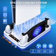 thumbnail image 2 of All in One Cooling Stand & Charger Station for PS5/Slim/Pro Console and Controller Charing Dock, Charging Stand for PlayStation Portal, Headset and Remote Holder with RGB Light Stand (White), 2 of 7