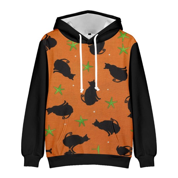 Hombres Casual Moda Cuello Redondo Sudadera Halloween 3D Print Pullover Manga Larga Tops Pompotops oipoqjl38813