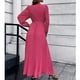 thumbnail image 4 of Vestido largo de mujer Nikou corte A escote en V plisado S M L XL 2XL, 4 of 6
