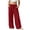 Red, variant on WXFAZCVU Girls Linen Pants Elastic Wide Leg Pants Summer Straight Trousers with Pockets Size 13-14 Years