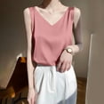 thumbnail image 2 of Lmueinov 2026 Summer Women's Satin V Neck Double Spaghetti Strap Cami Tops, Silky Casual Sleeveless Tank Blouses S-3XL, 2 of 4