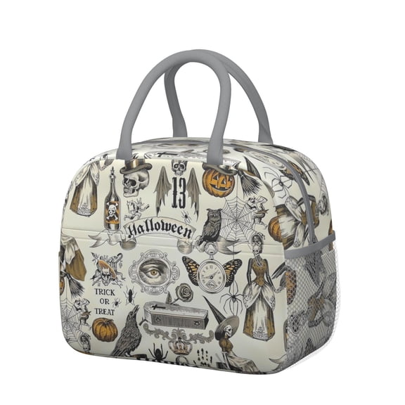Lunch Bag Lunch Box for Women Reusable Insulated Lunch Bags,Water-Resistant Gothic Cooler Lunch Tote Bag, Large Capacity for Work Travel Picnic