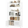 thumbnail image 2 of xiamenxinshouyimaoyi 4-Tiers MDF Board&Steel Frame 27.55" x 11.81" x 56.29" Shelf Unit, White, 2 of 8