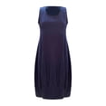 thumbnail image 4 of Nuoqisi Women's Summer Fashion Linen Casual Round Neck Solid Sleeveless Dress&nbsp;- Breathable Warm Weather Dress for Daytime Outings, Casual Events and Easy Seasonal Style, 4 of 8