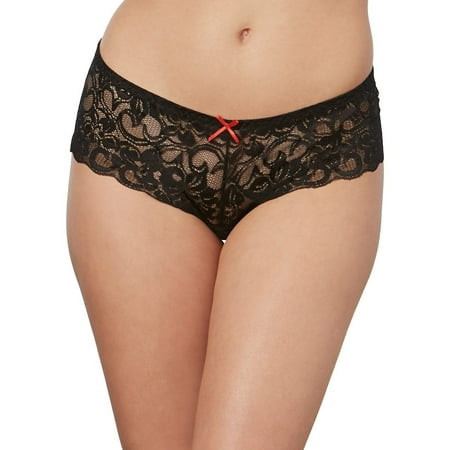 

Satin Bow Crotchless Boyshort
