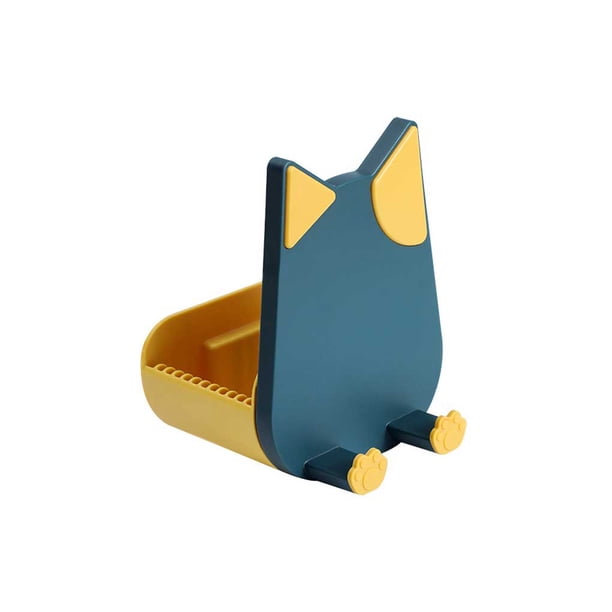 Advancent Soporte para tapa de olla montado en la pared, organizador de cocina, herramienta de cocina, soporte para vajilla, estante de Almacenamiento y organización del hogar Azul amarillo