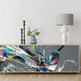thumbnail image 2 of Idea4wall 4pcs Colorful Painted hummingbird Stick Wallpaper Removable Wall Murals Large Wall Stickers for Home Decoration, 48"x96", 2 of 5
