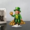thumbnail image 4 of St. Patrick’s Day Lucky Gnome Statue Decoration – Small Irish Figurine Ornament for Home Office Table Shelf Decor – Positive Energy Gift for Holiday, Birthday or Housewarming, 4 of 5