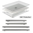 thumbnail image 6 of IBENZER Compatible with 2022 2021 2020 MacBook Air 13 inch Case M1 A2337 A2179 A1932, Hard Shell Case with Keyboard Cover & Type-C Adapter for Mac Air 13" (2018-2022), Crystal Clear, W-AT13-CYCL+1TC, 6 of 11