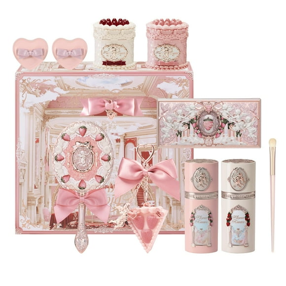 Set de regalo de maquillaje Flower Knows Strawberry Cupid, paquete de 12