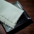 thumbnail image 4 of Fringed Linen Napkins Set of 4 | 20x20 Raw Edge Cloth Napkins for Wedding Decor, Rustic Tablescape & Coastal Dining | Stonewashed Softness (Sage), 4 of 7