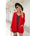 thumbnail image 3 of Richie House Women's Open Front Cardigan Long Sleeve Sweater with Side Pockets ARH2058-C-S, 3 of 5