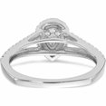 thumbnail image 5 of 14K White Gold Pear Halo Diamond Semi-Mount Engagement Ring (Size 7) Made In India -Jewelry By Sweet Pea, 5 of 10