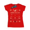 thumbnail image 1 of Harry Potter Womens Christmas Pattern Cotton T-Shirt, 1 of 3