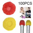 thumbnail image 1 of 100pcs Microphone Hygiene Covers Disposable Non-woven Handheld Mic Mike Cover Windscreen Protective Cap, 1 of 2