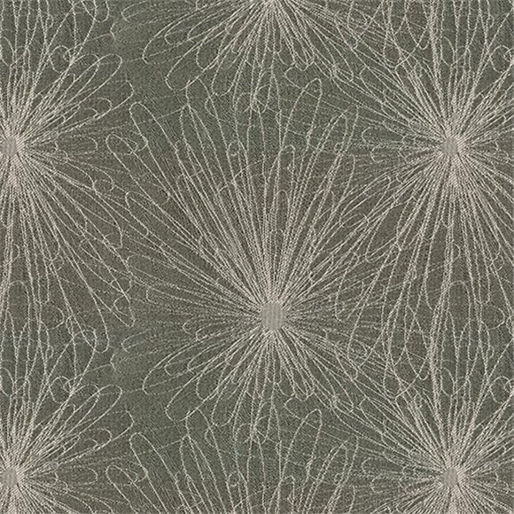 Crypton Flourish 6009 Contemporary Contract Woven Jacquard Floral Design Fabric, Chinchilla