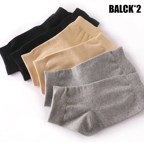 AUQ 2Pair Ankle Sleeve,Cotton Mens Socks,No Show Socks for Women,Black