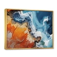 thumbnail image 2 of Designart "Coastal modern Coastlines III" Landscapes Floater Framed Wall Decor, 2 of 7