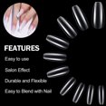 thumbnail image 3 of Gustavedesign Nails Long Fake Nails - Transparent Nails Tips, 500pcs French Art False Nail Artificial Nails with Case for Nail Salons, 10 Sizes, 3 of 10