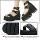thumbnail image 5 of 1 par de sandalias de suela gruesa para mujer, sandalias creativas y sencillas, zapatos de verano negros, 5 of 6