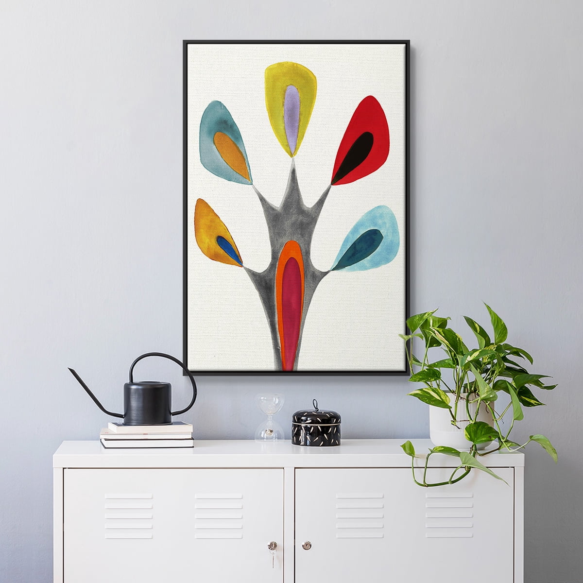 Magic Tricks II Framed Premium Gallery Wrapped Canvas - Ready to Hang - 27 x 41 - Black Floating Frame