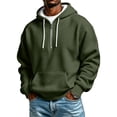 thumbnail image 5 of 1/4 Zipper Hoodie Men Long Sleeve Fashion Hooded Sweatshirt Loose Fit Hoodie Pullover Fall Winter Pullover Tops with Pockets, 5 of 5