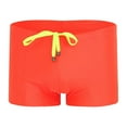 thumbnail image 6 of Elainilye Fashion Mens Swimsuit Breathable Trunks Pants Pockets Swimwear Beach Shorts Slim Beachwear,Orange, 6 of 6