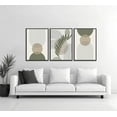 thumbnail image 2 of 3 Pcs Sage Green Boho Canvas Wall Art Mid-Century Modern Neutral Minimalist Abstract Bohemia Plant Geometric Line Pictures Wall Decor Poster Print Artwork for Living Room Bedroom Decoration, 2 of 7