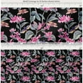 thumbnail image 2 of Cotton Cambric Fabric by Soimoi - Floral Pattern- 56" Wide Soft Breathable Fabric by The Yard for Kurtas, Linings, Blouses, Baby Clothes, Quilting - Black, 2 of 6