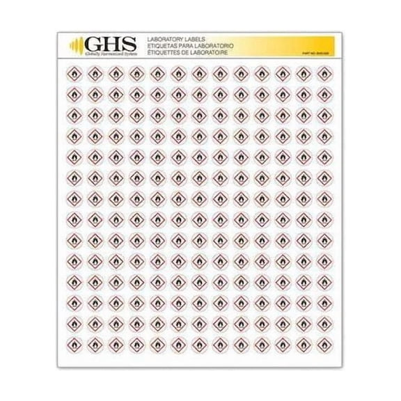 GHS Label, 1/2 in H, 1/2 in W, Paper, PK1820 GHS1229
