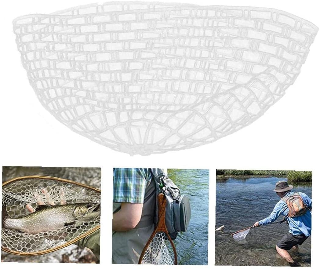 Fly Fishing Hand Nets Replacement Trout Release Catch Landing Soft Fishing Net 