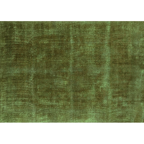 Ahgly Company Indoor Rectangle Oriental Green Industrial Area Rugs, 5' x 7'