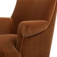 thumbnail image 6 of Jennifer Taylor Home Eloise 30" Pleated Sock Arm Accent Armchair, Burnt Orange Performance Velvet, 6 of 10