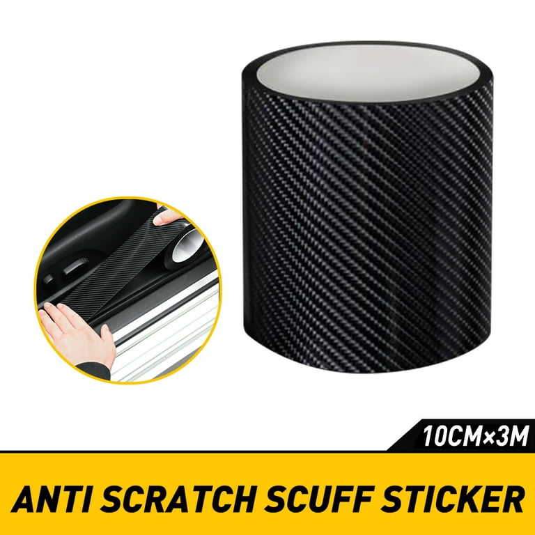 3-10m Width Length Carbon Fiber Sticker Tapes Car Anti Collision Protector  Strip Wrap Auto Bumper Door Sill Protection Film