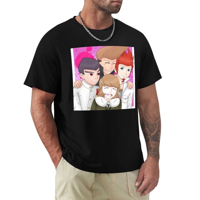 Las costumbres de la camiseta del equipo de Danganronpa diseñan su propio paquete de camisetas de gran tamaño para hombre.