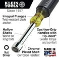 thumbnail image 2 of KLEIN TOOLS 630-5/16 Nut Driver, 5/16 in Drive, 6-3/4 in OAL, Cushion-Grip Handle, Chrome Handle, 3 in L Shank, 2 of 6