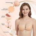 thumbnail image 2 of 2 Pairs Adhesive Sticky Bra Push Up, Silicone Strapless Bras for Women with Reusable Nipple Covers for Backless Dresses, C, 2 of 7