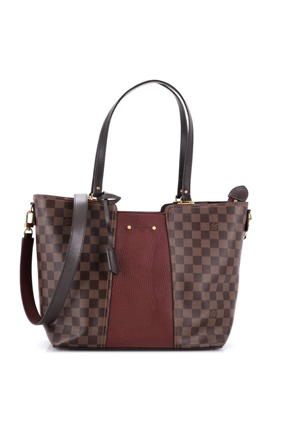 Pre-Owned Jersey Handbag Damier with Leather By Rebag