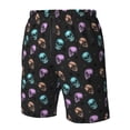 thumbnail image 4 of Fotbe purple cyan brown Skull Trajes de Baño Estampados para Hombre, Shorts de Verano de Secado Rápido, Ropa de Playa, Bañadores-Large, 4 of 6