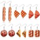 thumbnail image 1 of Heytea - Juego de 6 pares de pendientes colgantes hechos a mano con forma de croissant, pan francés y tostadas de imitación de comida para mujeres y niñas, 1 of 5