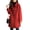 Red, variant on Fusipu Women Overcoat Solid Color Long Sleeves Lapel Mid-length Cardigan Keep Warm Double-breasted Temperament Thicken Lady Winter Coat for Shopping