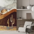 thumbnail image 5 of Idea4wall 2pcs Nordic Style Golden Mountain Stick Wallpaper Removable Wall Murals Large Wall Stickers for Home Decoration, 72"x48", 5 of 5