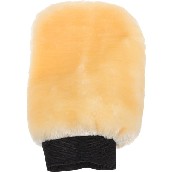 NIAIZEK Vehicle Washing Gloves Plush Beige Soft Mittens for Car Cleaning Wax Polishing Use