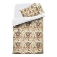 thumbnail image 2 of Flower and Highland Cow Duvet Cover and Pillowcase Set for Single Bedding, Bedroom Accessories for Kids Teens, 2 of 5