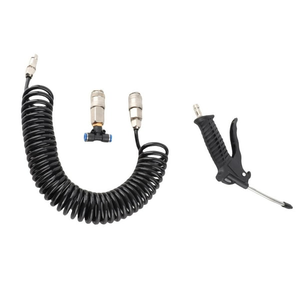Kit De Soplado De Viento Neumático De Pistola De Aire Negro De Aire Se Establece De Para La Manguera De Limpieza De Maquinaria De Precisión Conector De La UE