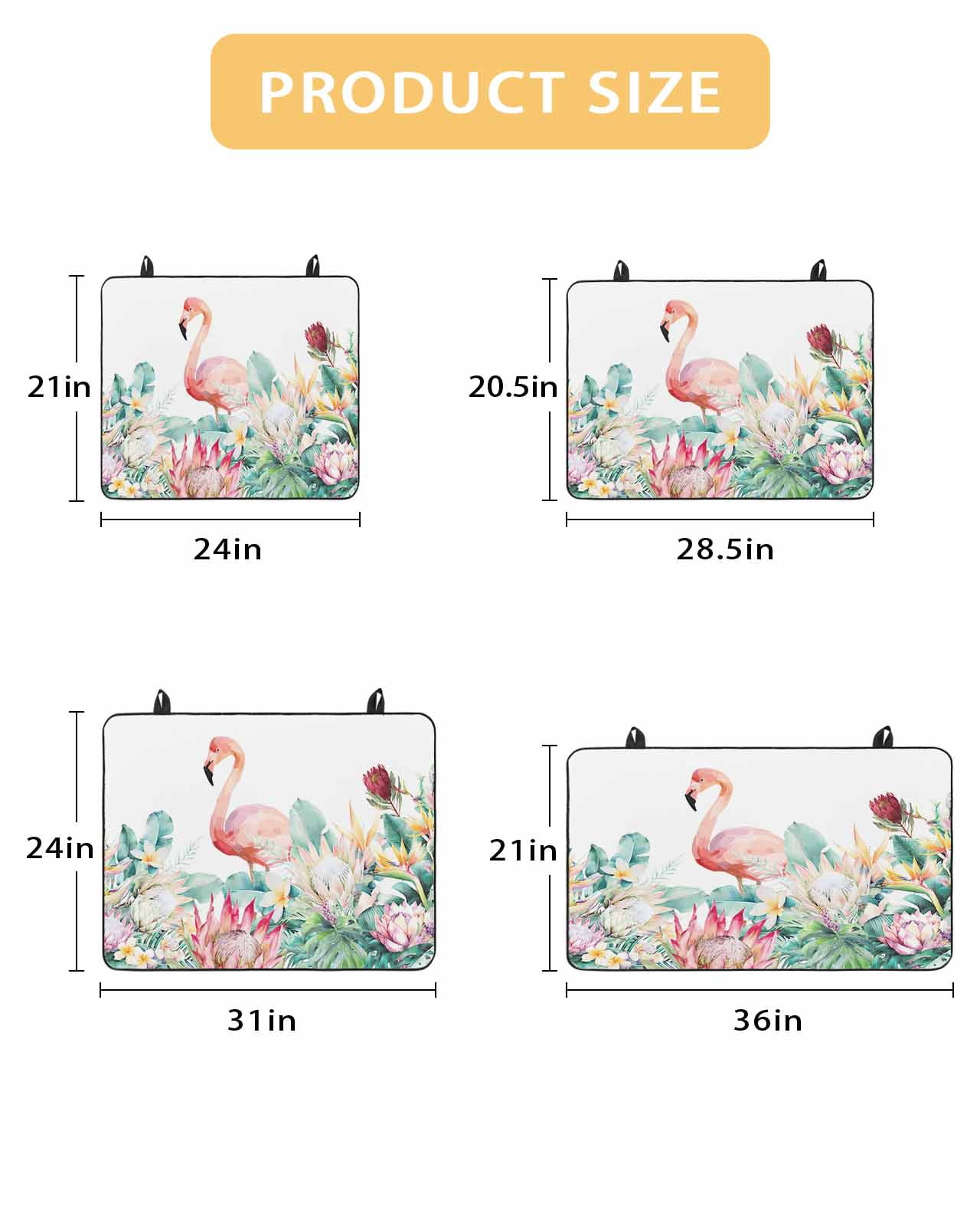 Large Induction Cooktop Protector Mat Tropical Flamingo Stove Top Covers for Electric Stove, Botanical Summer Watercolor Flower Plant Decorative Stove Burner Cover Mats, Glass Top Stove Cover