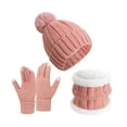 thumbnail image 4 of Gorro de invierno elástico suave para clima frío, tejido, protección contra el frío, calentador de cuello Rosa, 4 of 8