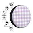 thumbnail image 5 of Gaeub Purple Checkboard 14-17in Tire Cover, Spare Tire Cover, for Camper Caravan, Trailer, Car, Truck, SUV, Jeep - 15 inch, 5 of 9