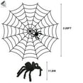 thumbnail image 2 of PULLIMORE Halloween Spider Web Lights 3.28 ft LED Cobweb with Black Spider Props (Purple）, 2 of 10