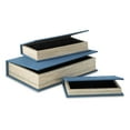 thumbnail image 2 of Jolly Decor Storage Box Set of 3, Blue Book Design, Black Velvet Lining, 2 of 2